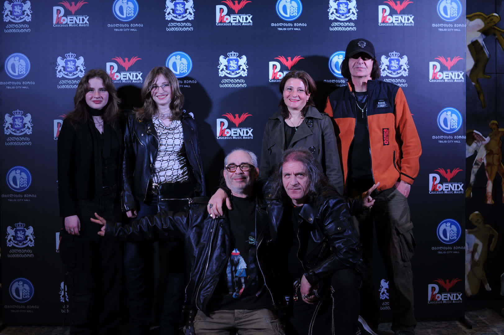 From The left Barbare & Daia Burduli Che Imereli Picasso Kety Mateshvili DJ Somali